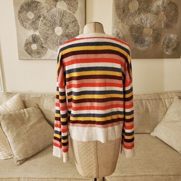 Madewell Cardiff Stripe Crewneck Sweater Size Sm - Picture 7 of 12